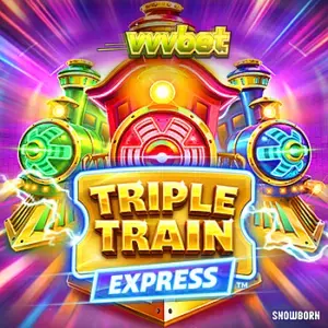 Interface visual do slot Triple Train Express com elementos neon e temática cyberpunk